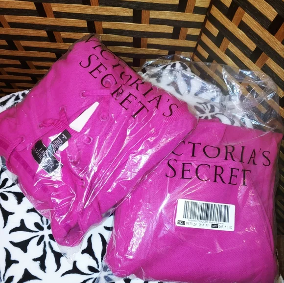 VS Jogger Set Cotton Fleece Lace Up Top & Bottoms - Picture 7 of 7